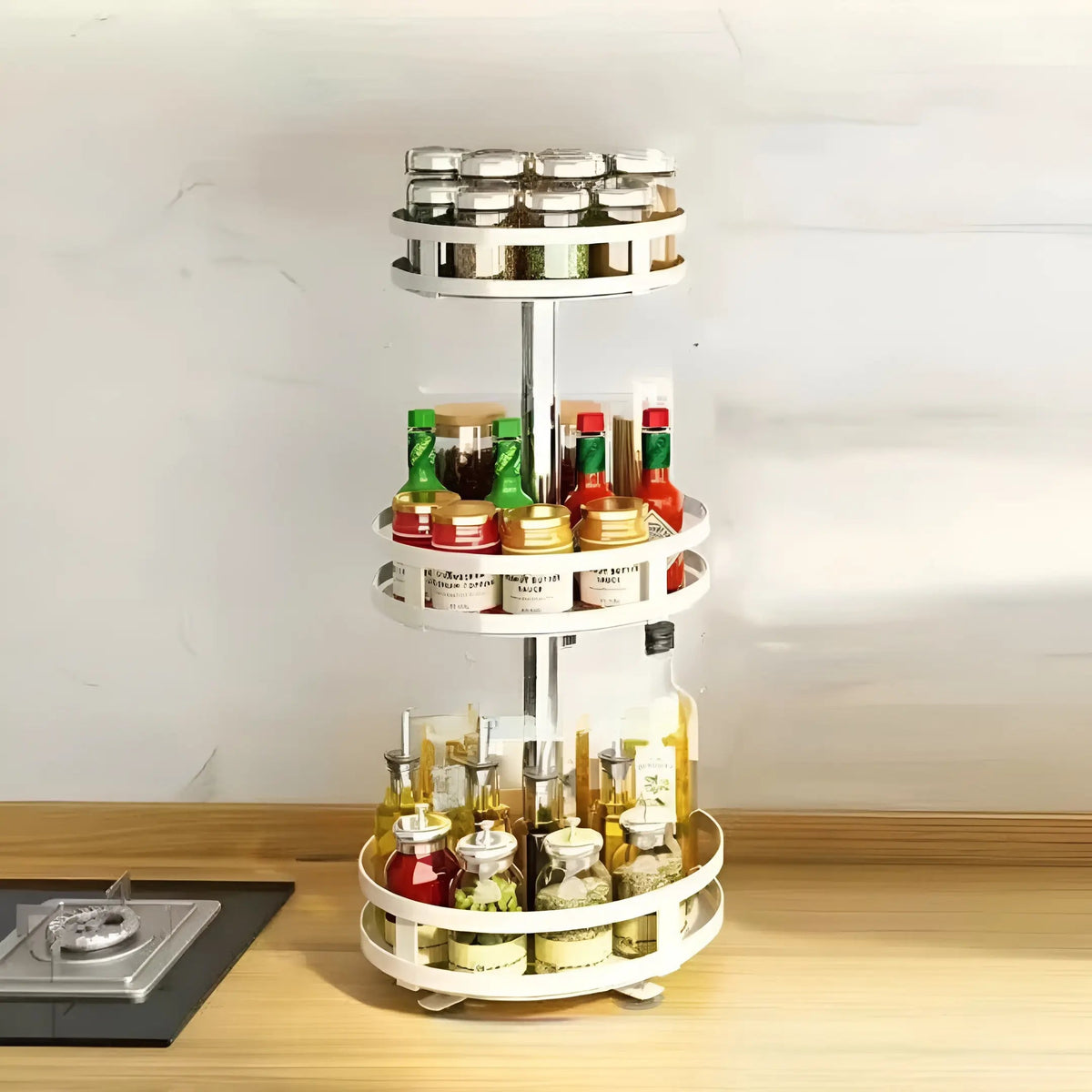 Cabinet Turntable 360° Rotating Sturdy Metal Space-Saving