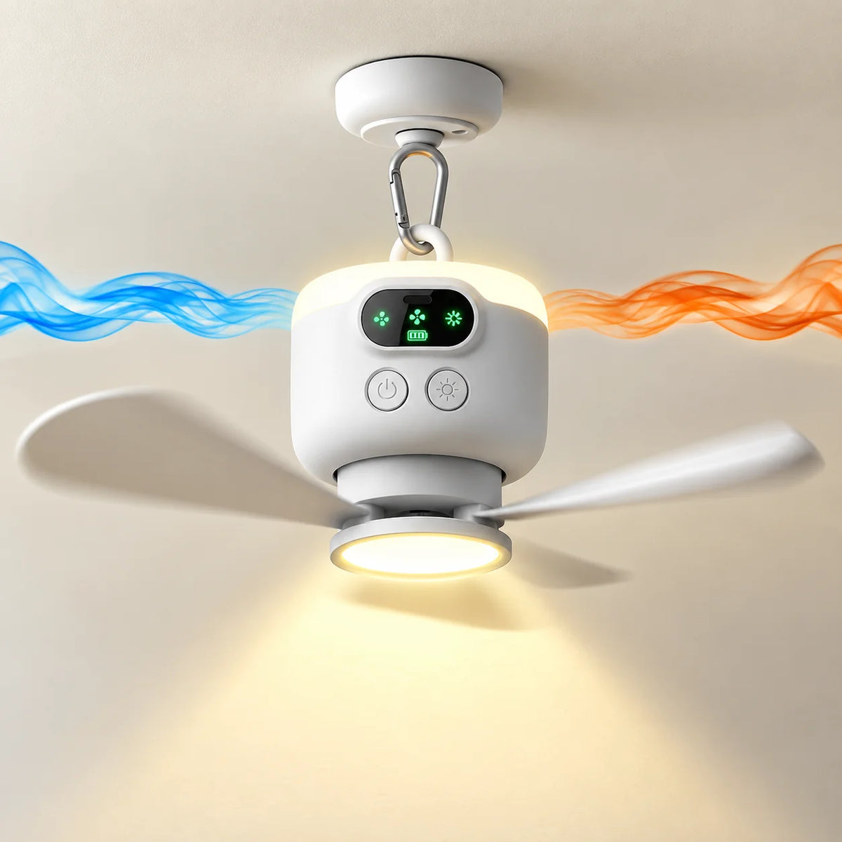 Camping Fan Hanging LED Light Remote 8000 mAh