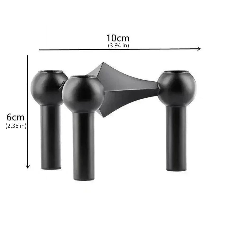 Candle Holder Molecular Sculpture Polished Metal
