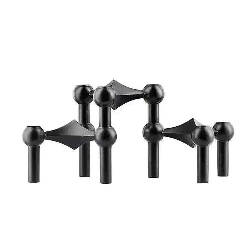 Candle Holder Molecular Sculpture Polished Metal
