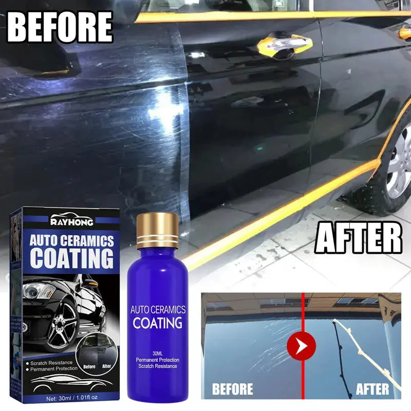 Car Ceramic Spray Sealant Hydrophobic 60ml Microfiber & Sponge