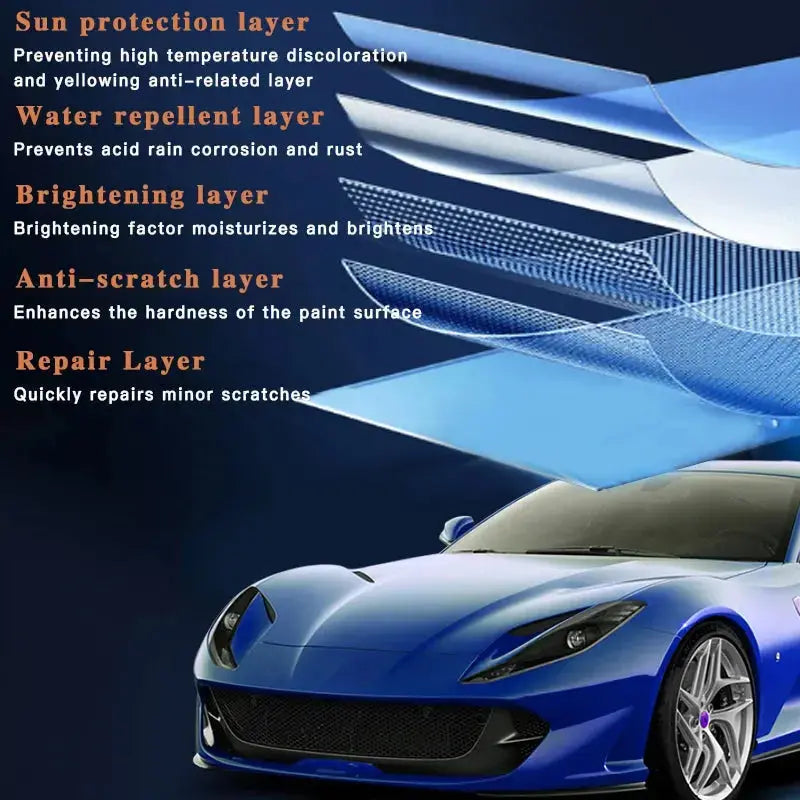 Car Ceramic Spray Sealant Hydrophobic 60ml Microfiber & Sponge