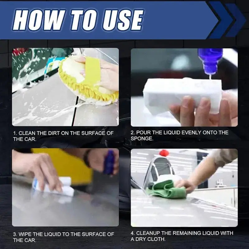 Car Ceramic Spray Sealant Hydrophobic 60ml Microfiber & Sponge