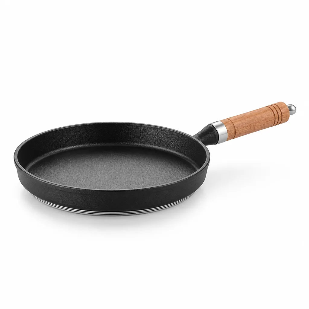 Cast Iron Frying Pan with Composite Multilayer Base