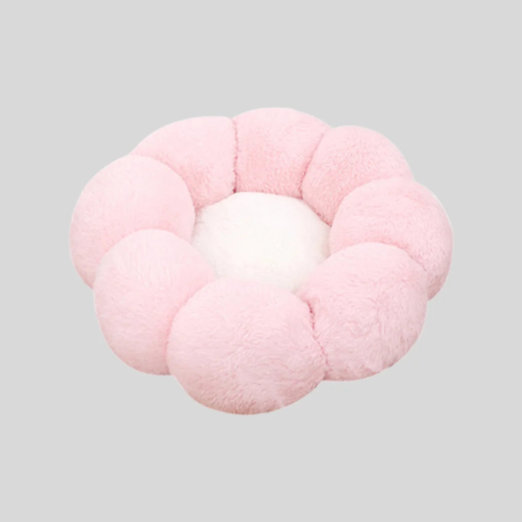 Cat Bed Flower-Shaped Nest Plush Cushion