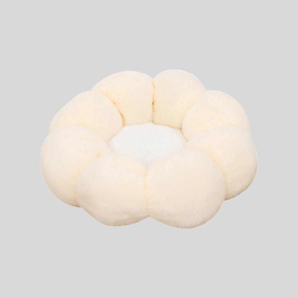 Cat Bed Flower-Shaped Nest Plush Cushion