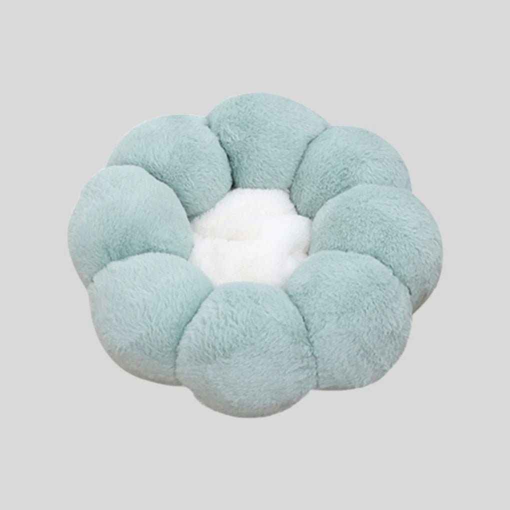 Cat Bed Flower-Shaped Nest Plush Cushion