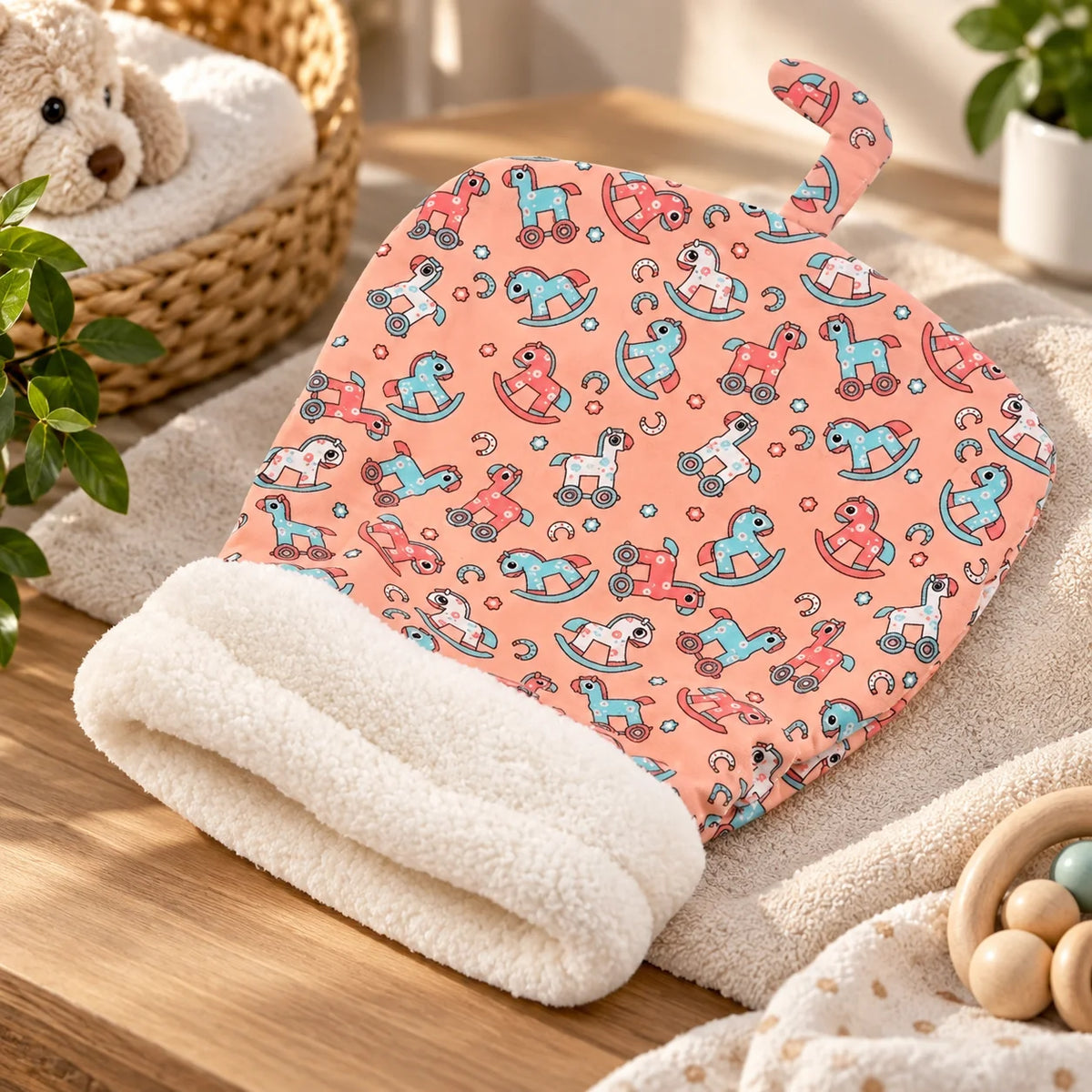 Cat Bed Plush-Lined Semi-Enclosed Machine Washable