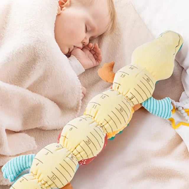 Caterpillar Rattle Plush Tummy Time Crinkle & Music