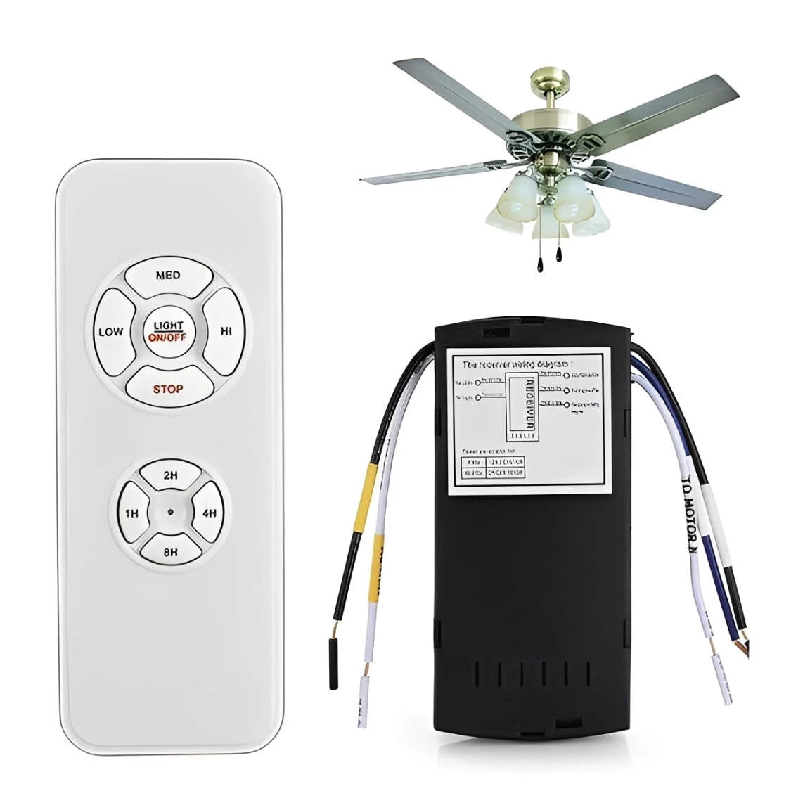 Ceiling Fan Controller App & RF Remote 3-Speed Dimmable