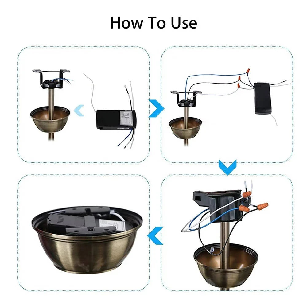 Ceiling Fan Controller App & RF Remote 3-Speed Dimmable