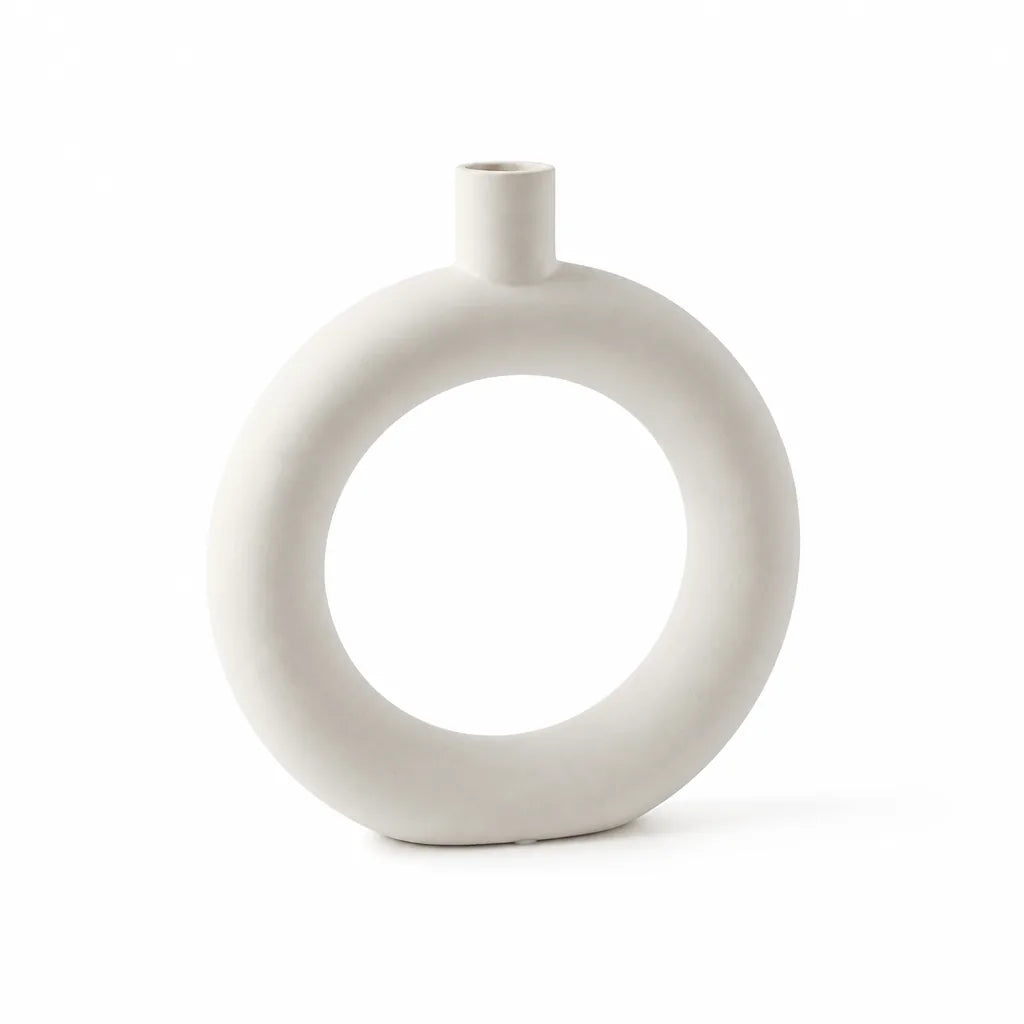 Ceramic Vase Minimalist Smooth Finish 6.9 Inch