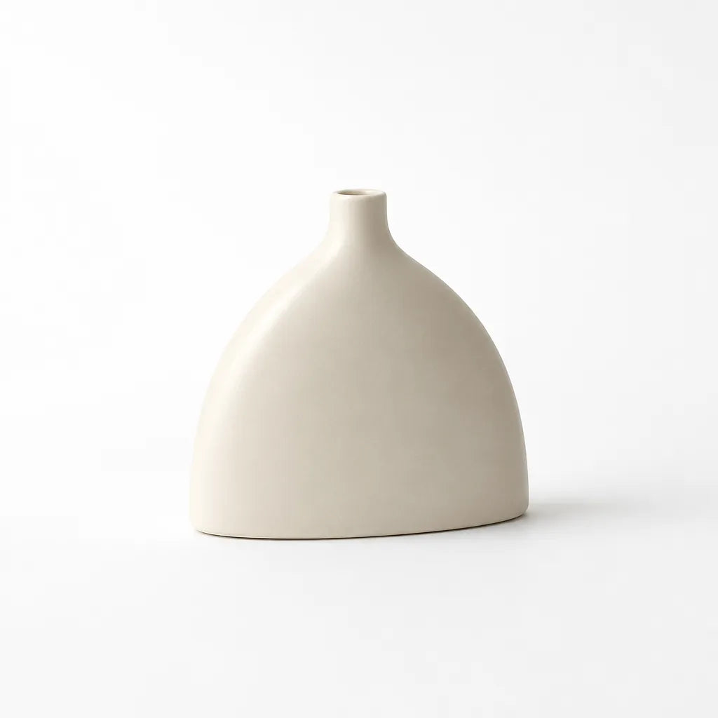 Ceramic Vase Minimalist Smooth Finish 6.9 Inch