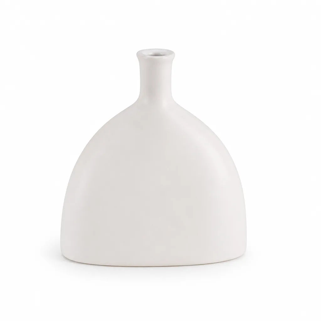 Ceramic Vase Minimalist Smooth Finish 6.9 Inch