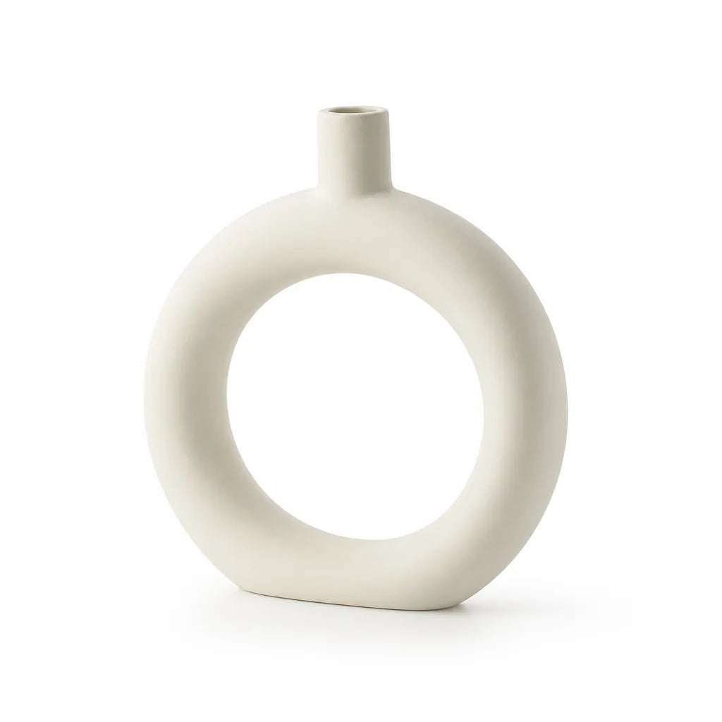Ceramic Vase Minimalist Smooth Finish 6.9 Inch