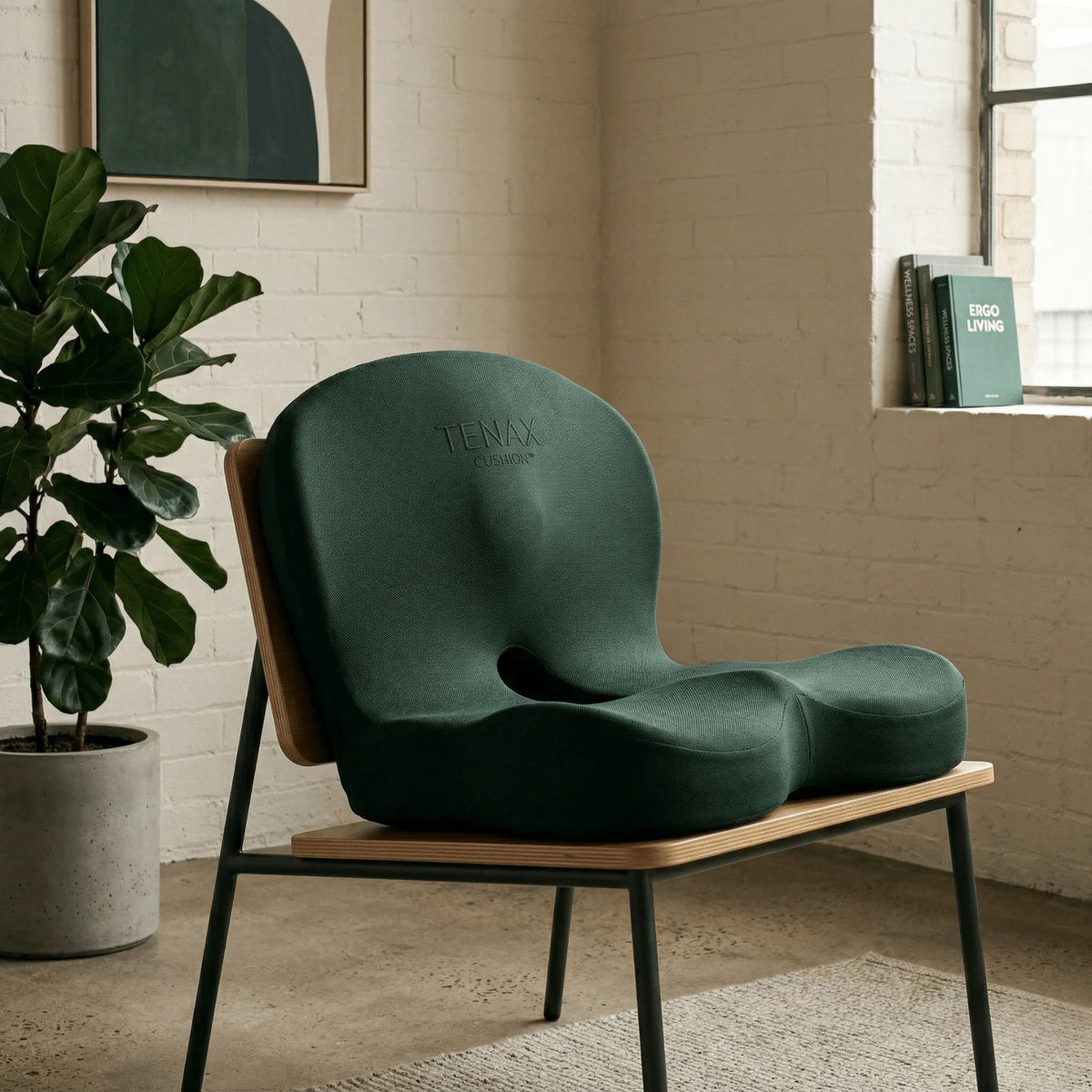 Chair Support Cushion Contoured Memory Foam Removable Cover