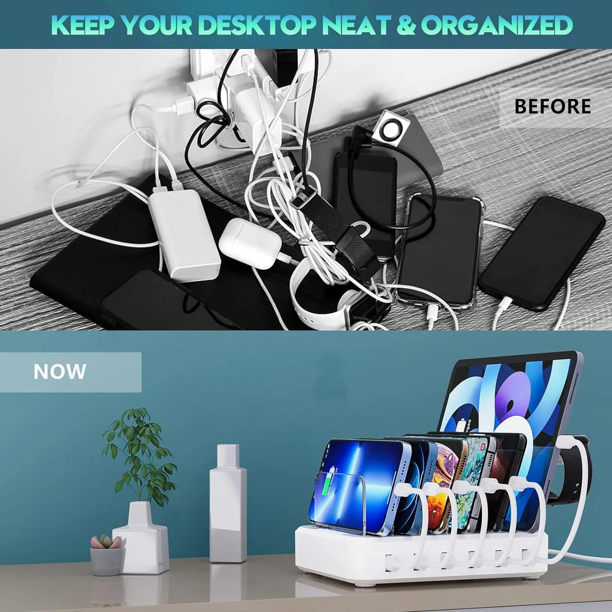 Charging Station Six-Device Adaptive Charging