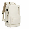 Clamshell Suitcase-Style Separate Shoe Compartment Travel Backpack (External USB Port)