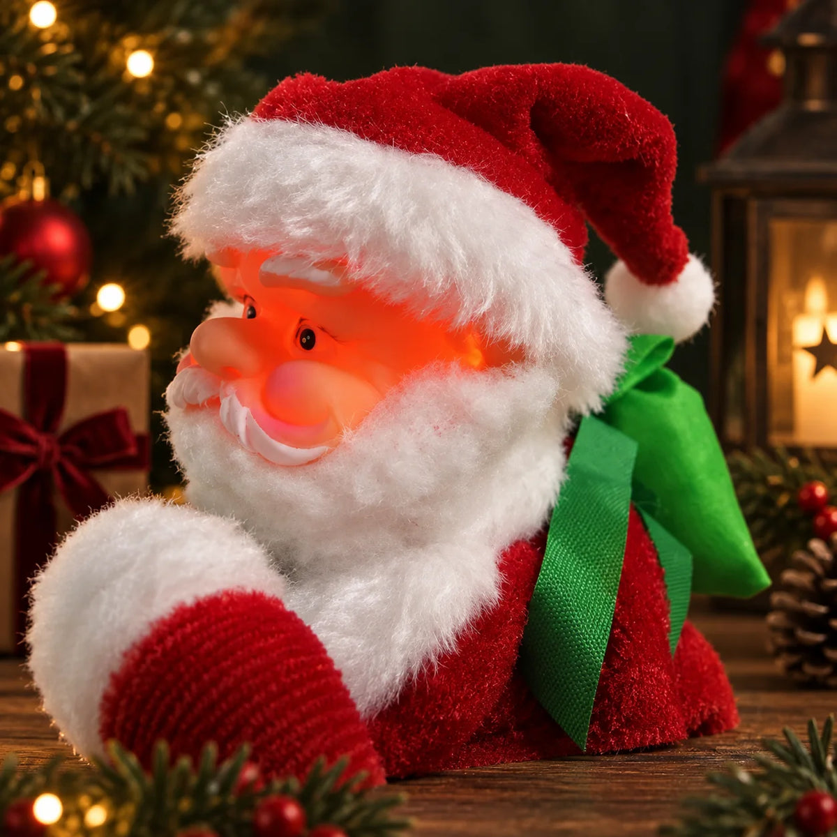 Climbing Santa Decoration Musical No Batteries