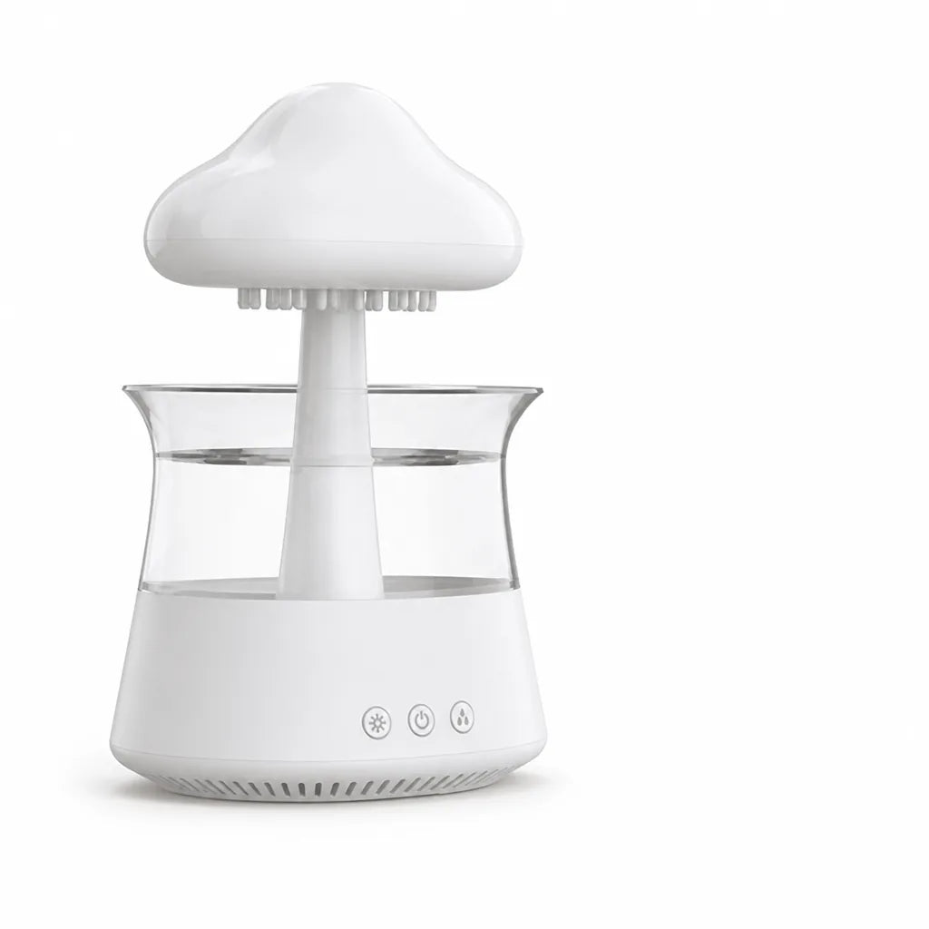 Cloud-Shaped Ultrasonic Humidifier (Visible Rain Effect, Color-Changing LED)