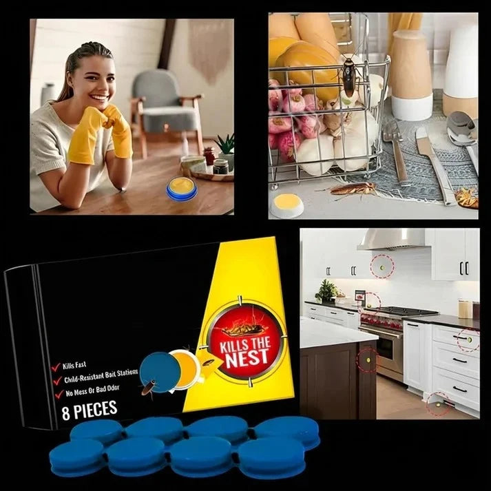 Cockroach Trap Odorless Gel Slow-Acting Kitchen & Pantry Safe