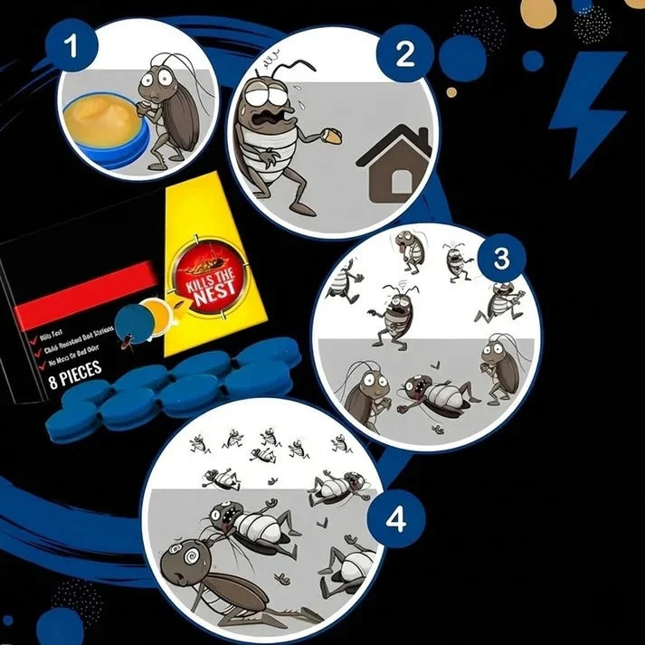 Cockroach Trap Odorless Gel Slow-Acting Kitchen & Pantry Safe