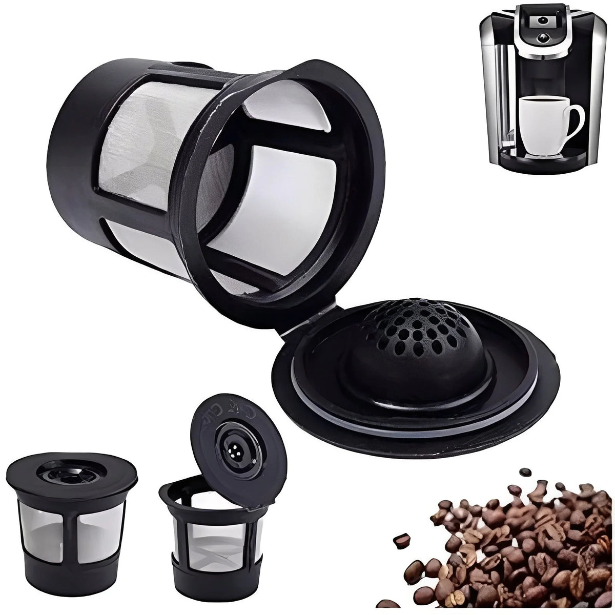 Coffee Capsules Refillable Stainless Steel Micro-Hole Three Pack