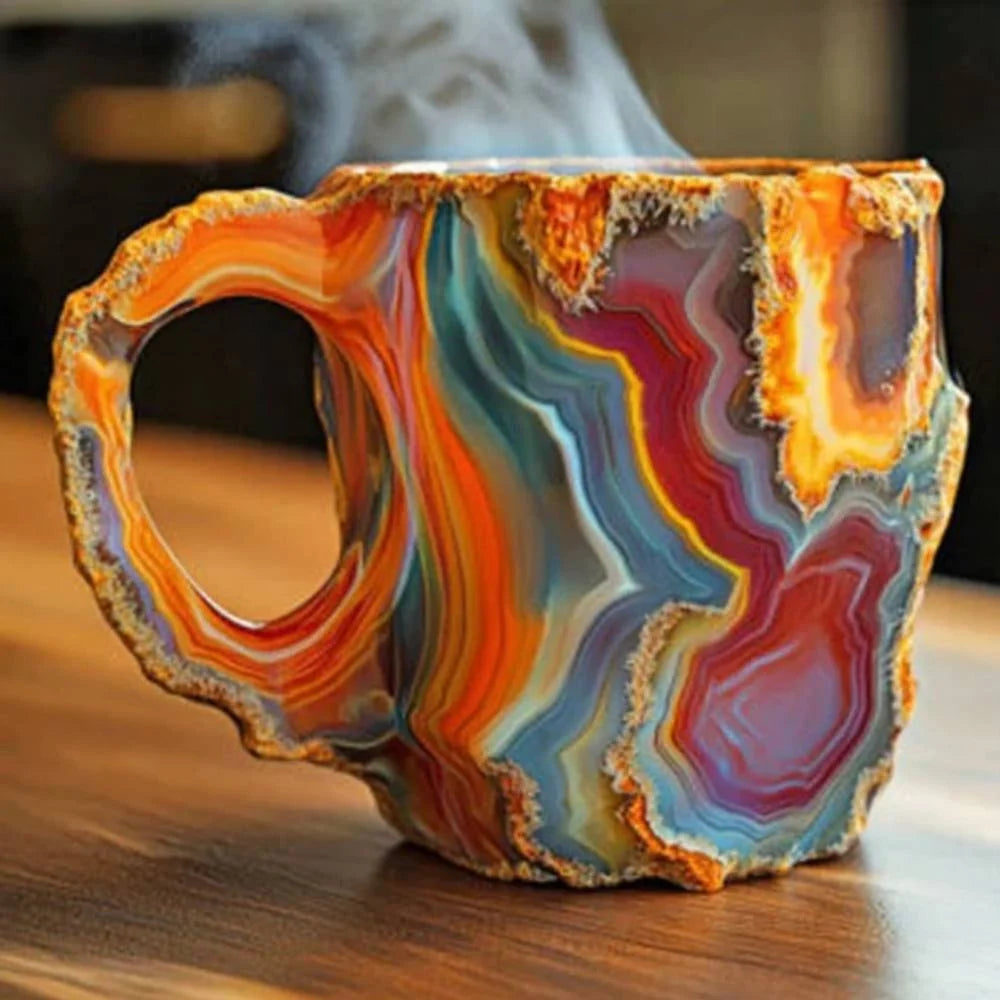 Coffee Mug Mineral Glass Crystal Clarity Comfortable Handle