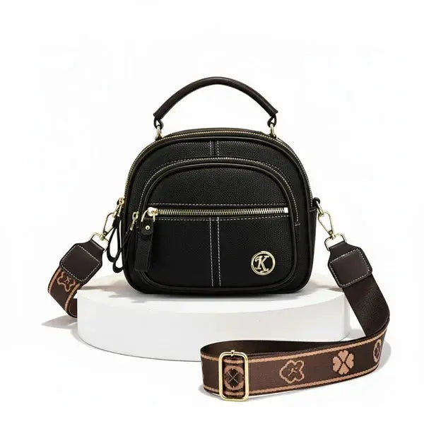 Compact Crossbody Bag Five Compartments & Adjustable Strap