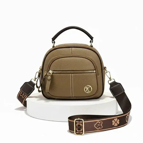 Compact Crossbody Bag Five Compartments & Adjustable Strap