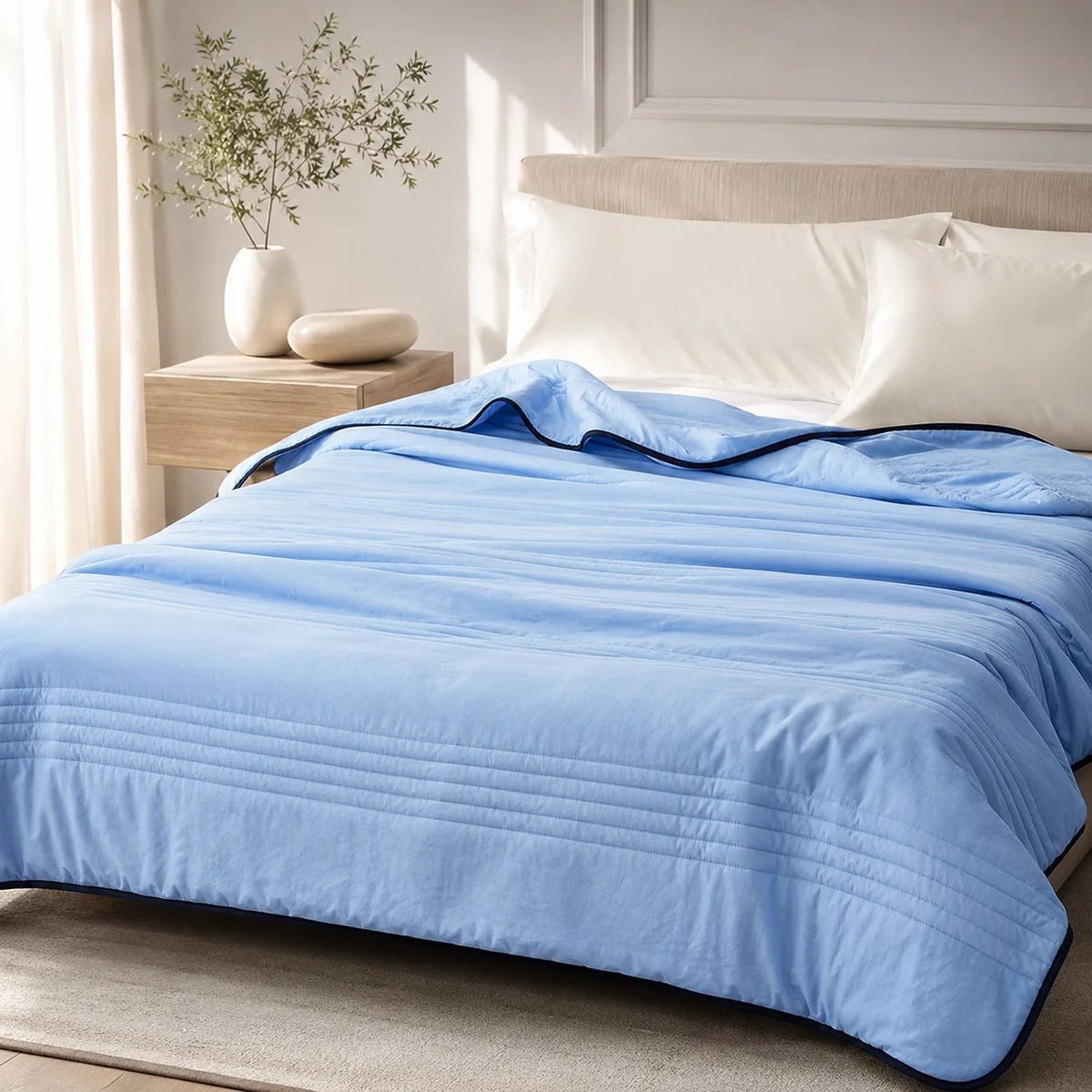 Cooling Quilt Blanket Quilted Breathable 79 x 91