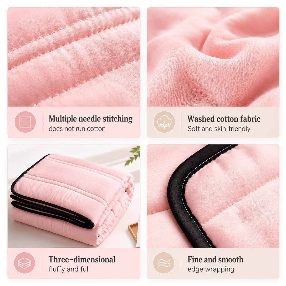 Cooling Quilt Blanket Quilted Breathable 79 x 91