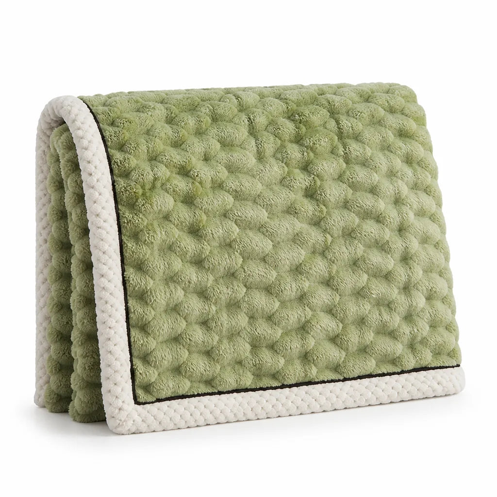 Coral Fleece Turtle Motif Throw Blanket