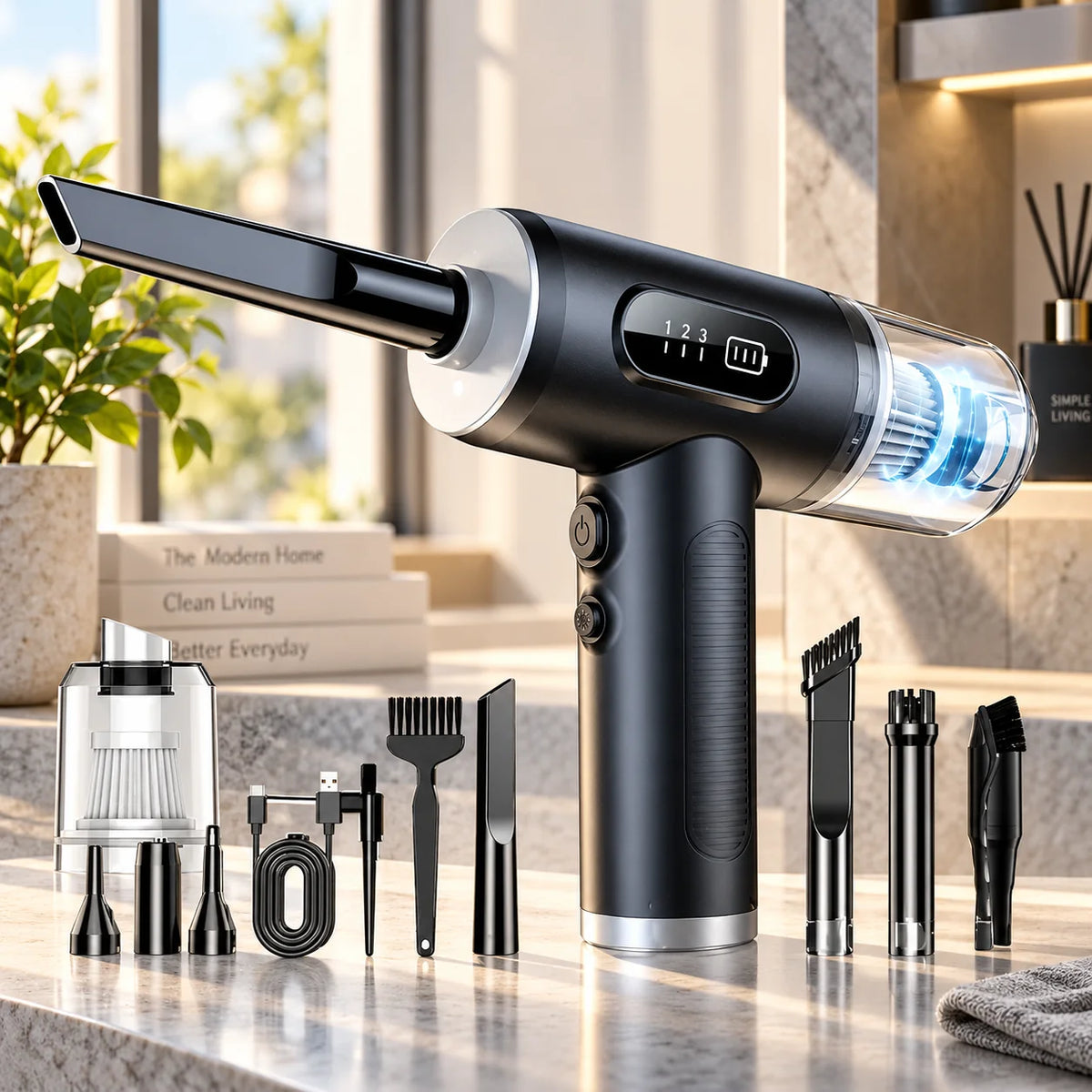 Cordless Air Duster USB-C Rechargeable 40 Min Runtime