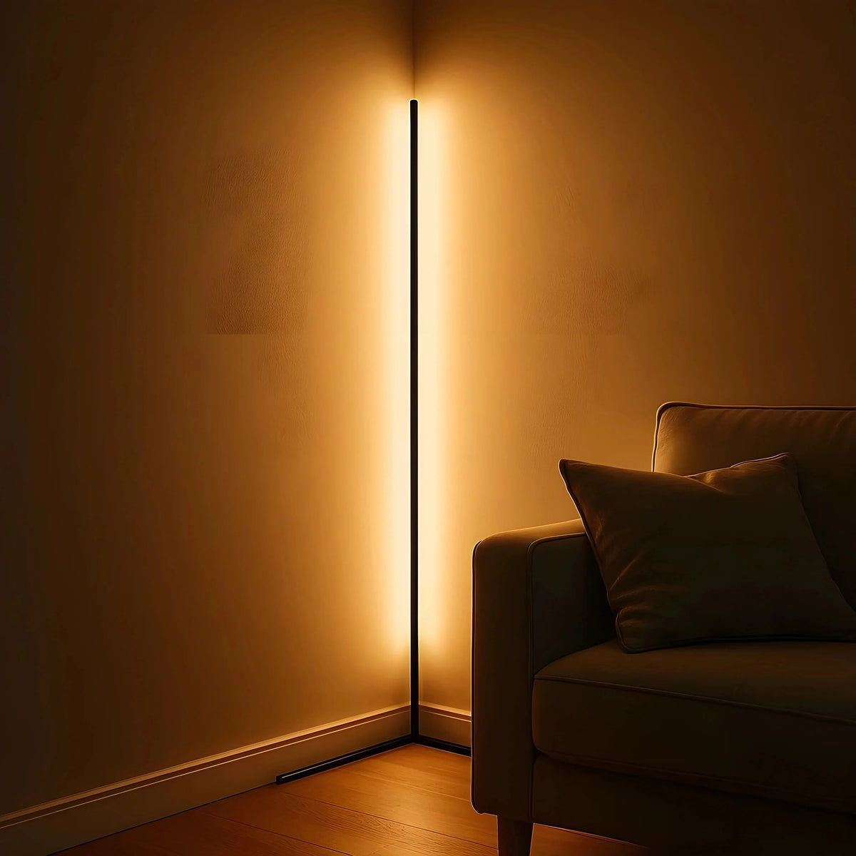 Corner Floor Lamp Dimmable LED & Remote Control