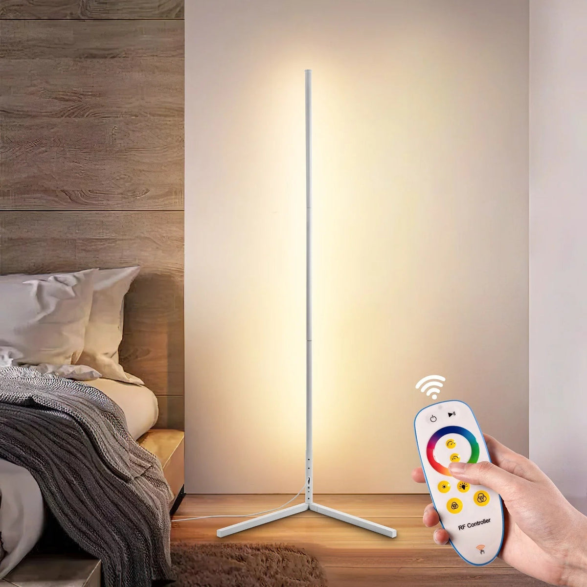 Corner Floor Lamp Dimmable LED & Remote Control