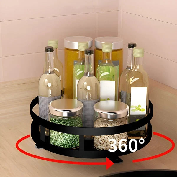 Countertop Organizer 3-Tier Rotating Metal Frame