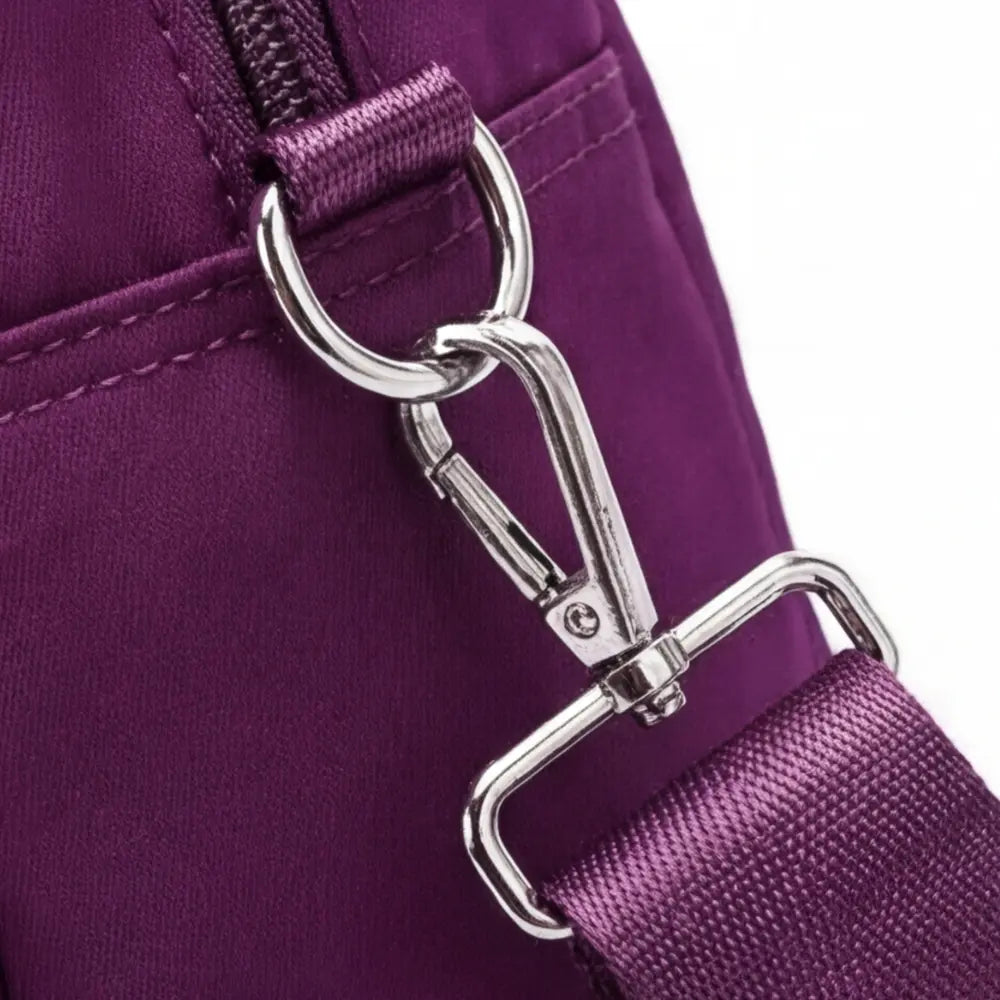 Crossbody Bag Five Zippered Compartments Hidden Anti-Theft Pocket