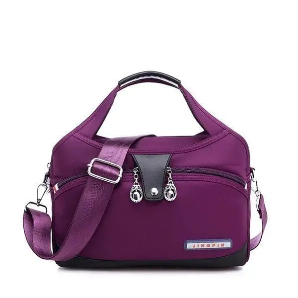 Crossbody Bag Five Zippered Compartments Hidden Anti-Theft Pocket