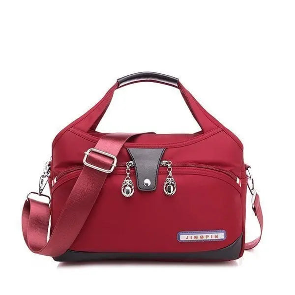 Crossbody Bag Five Zippered Compartments Hidden Anti-Theft Pocket