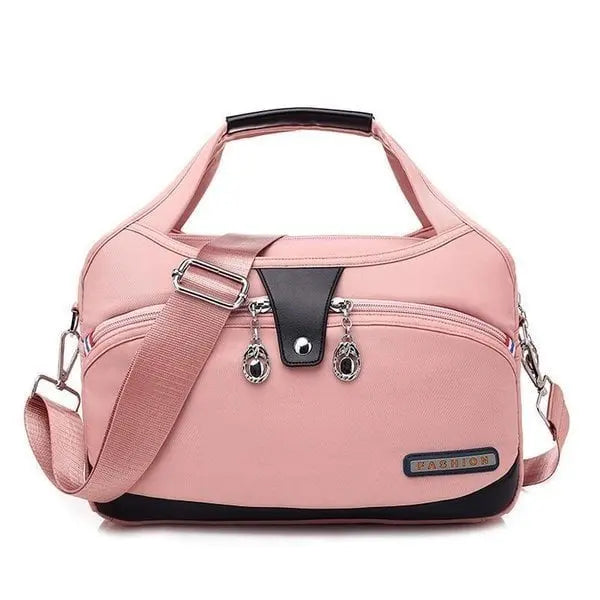 Crossbody Bag Five Zippered Compartments Hidden Anti-Theft Pocket
