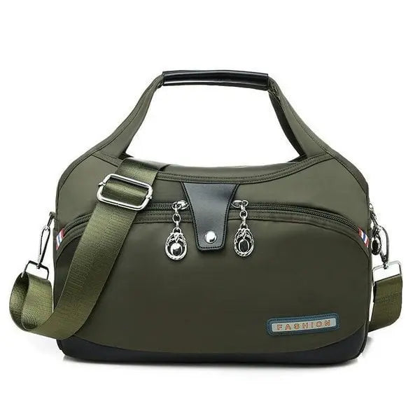 Crossbody Bag Five Zippered Compartments Hidden Anti-Theft Pocket