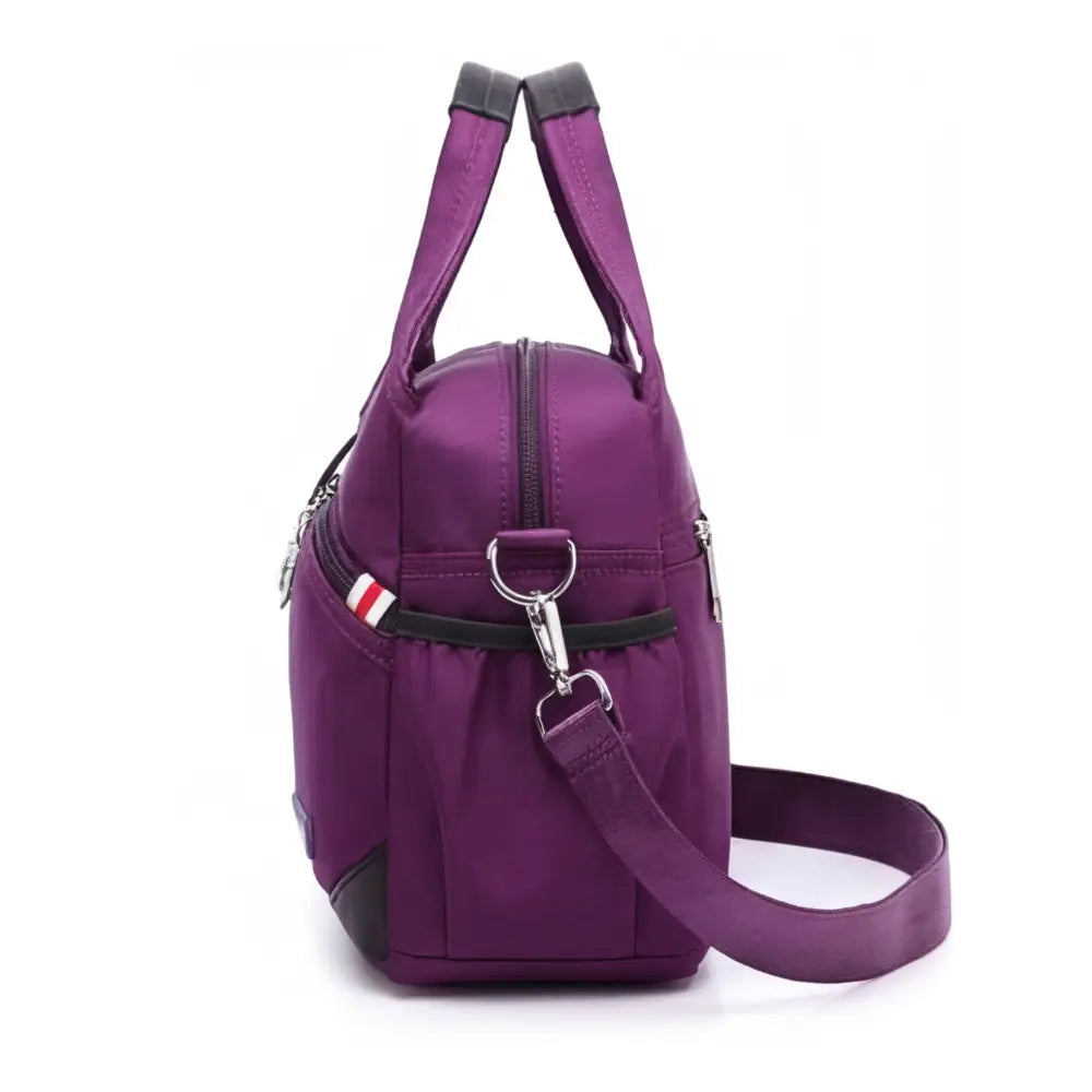 Crossbody Bag Five Zippered Compartments Hidden Anti-Theft Pocket