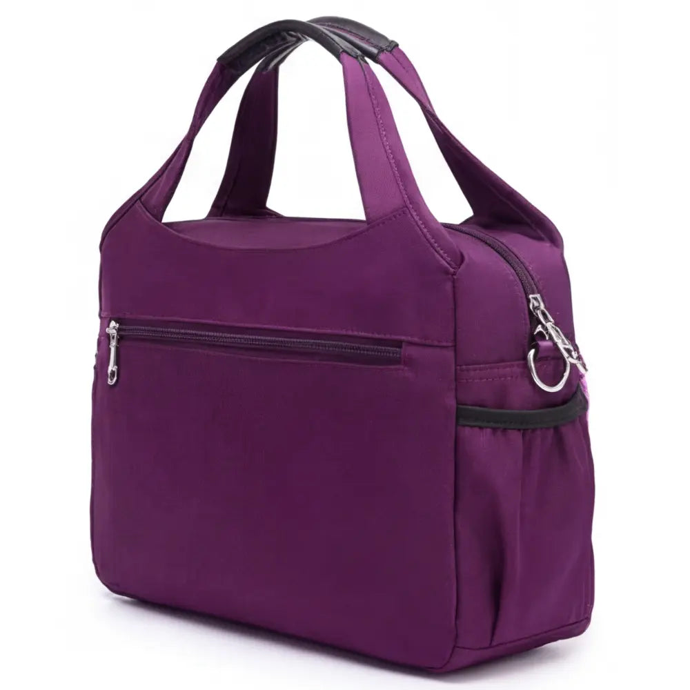 Crossbody Bag Five Zippered Compartments Hidden Anti-Theft Pocket