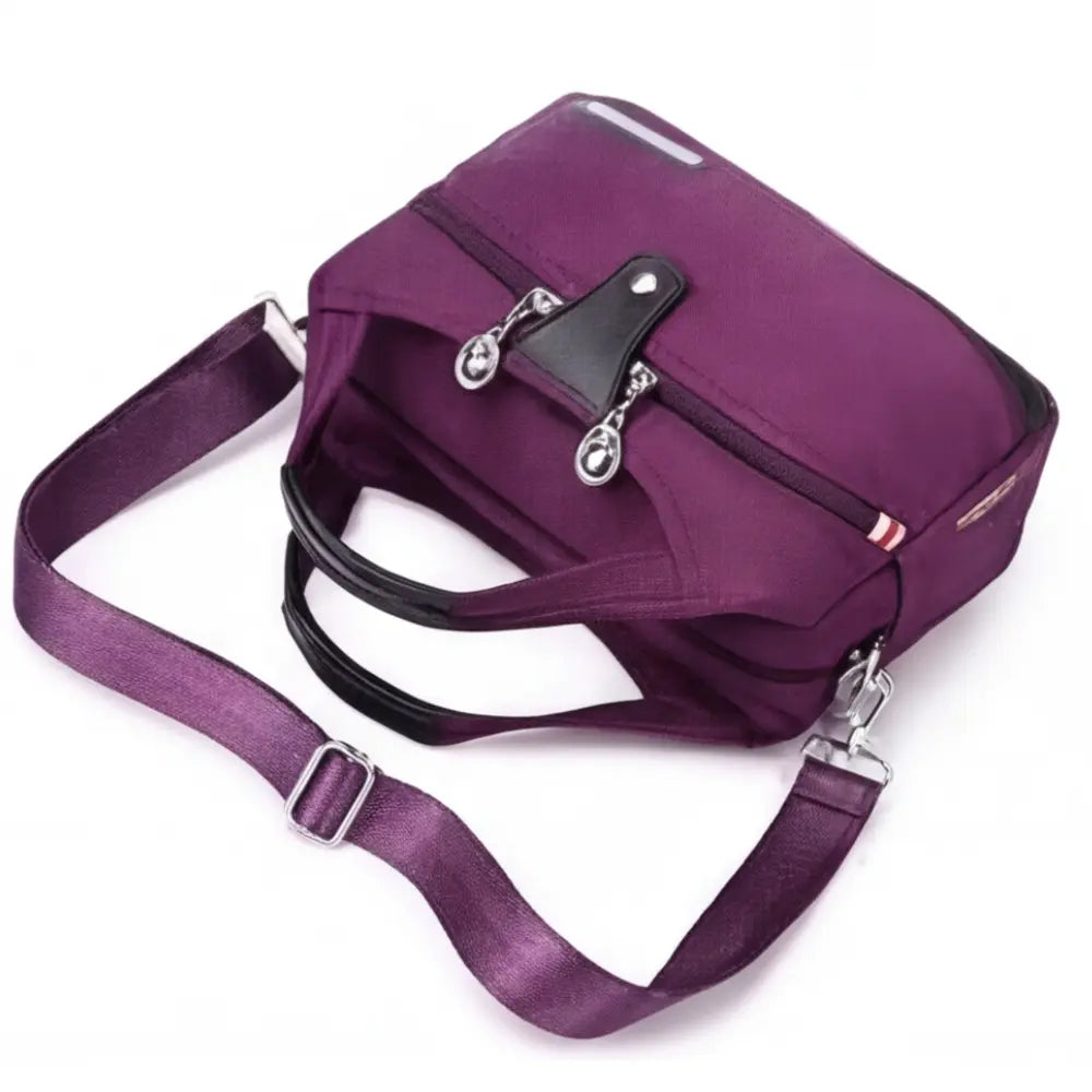 Crossbody Bag Five Zippered Compartments Hidden Anti-Theft Pocket