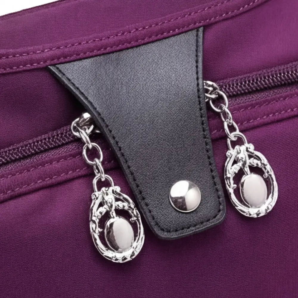 Crossbody Bag Five Zippered Compartments Hidden Anti-Theft Pocket
