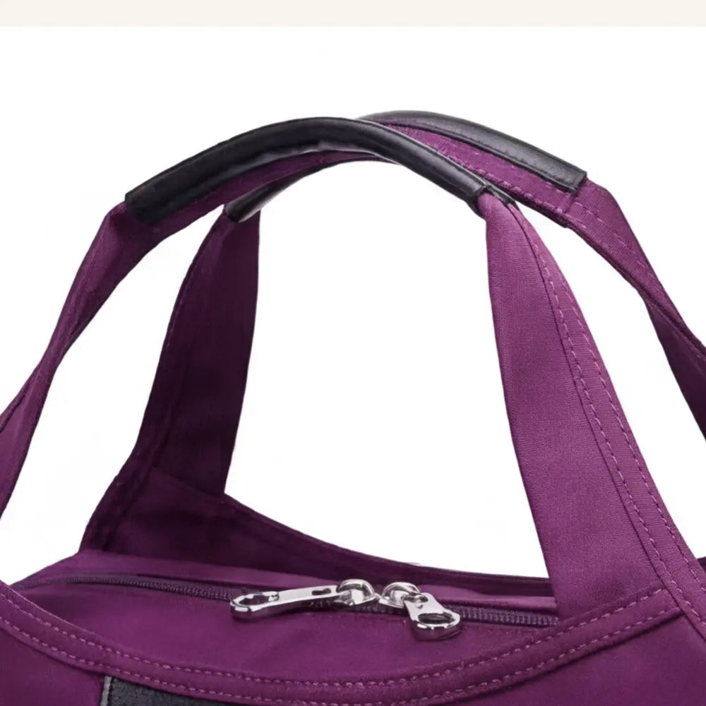 Crossbody Bag Five Zippered Compartments Hidden Anti-Theft Pocket