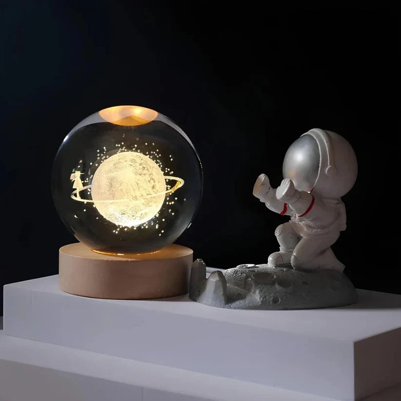 Crystal Ball Night Light 3D Engraved USB Powered