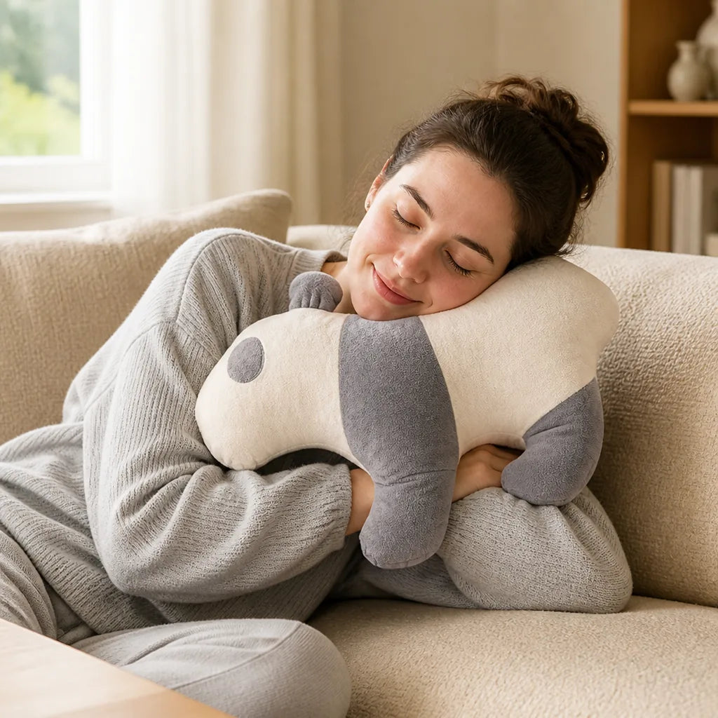 Cuddle Pillow Dolphin Silhouette Ergonomic Neck & Arm Support