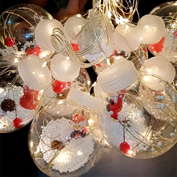 Curtain String Lights 10 LED Ornament Balls Connectable